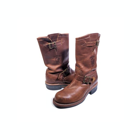 Chippewa Steel Toe Brown Leather Logger Boots Mens Size 6 main image 12